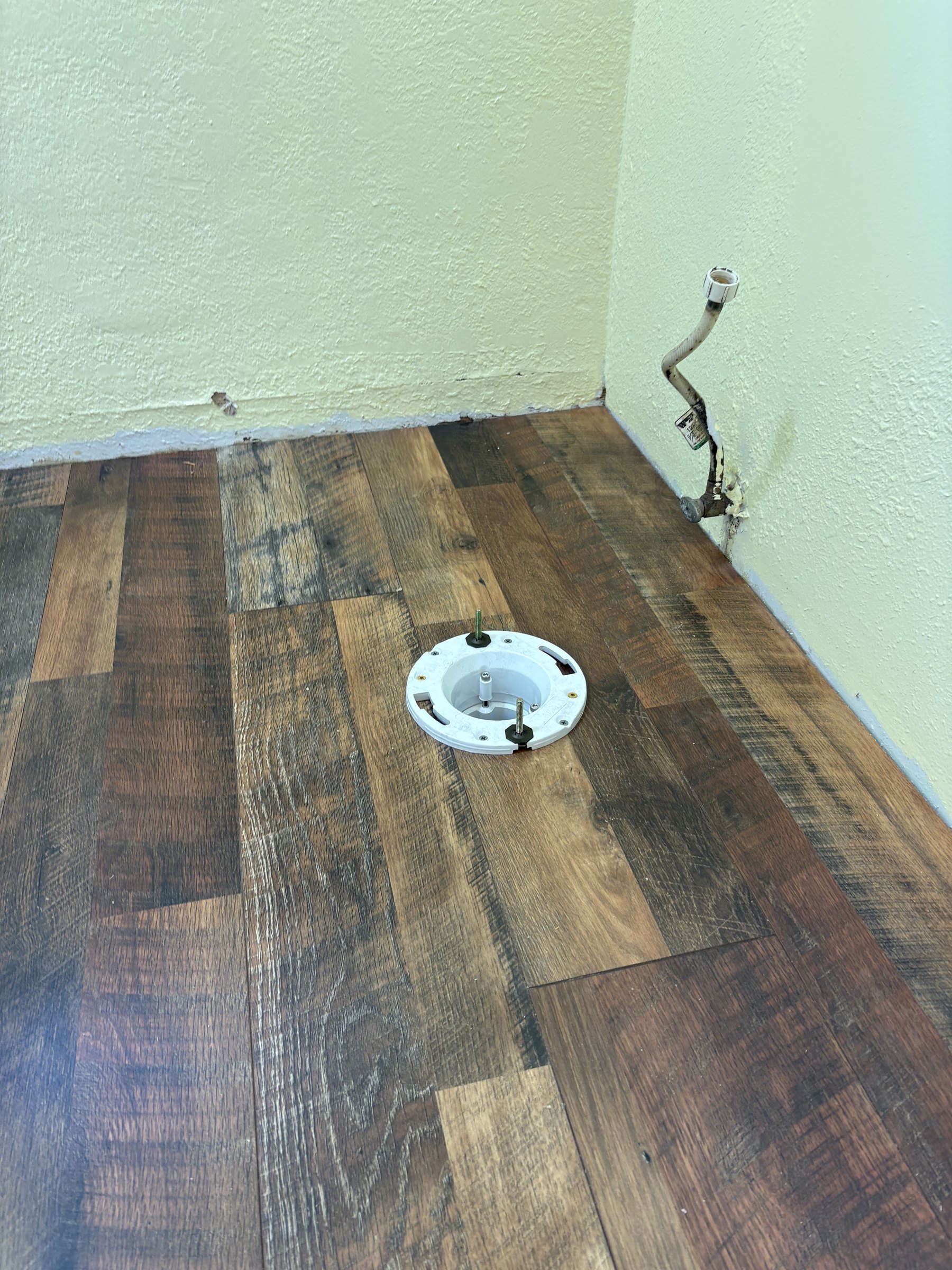 Cast-iron toilet flange after CPR Handyman repair