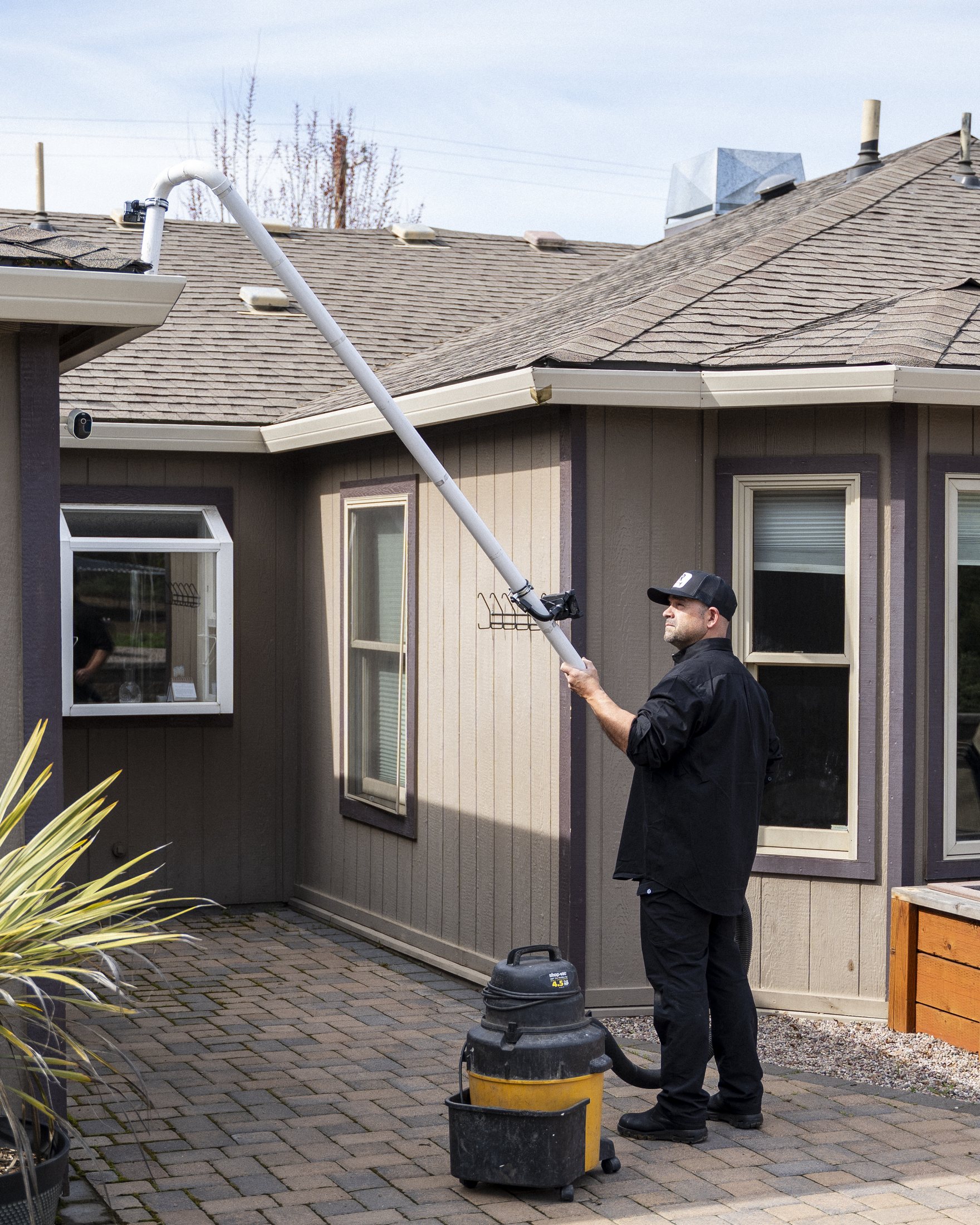 Exterior gutter cleaning and upkeep